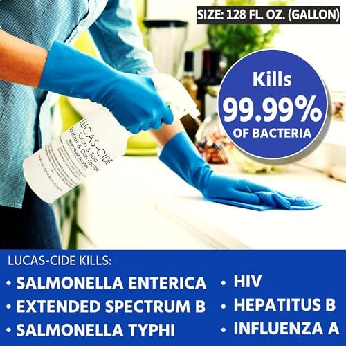 LUCAS-CIDE Blue Disinfectant 128 Fl Oz EPA Approved