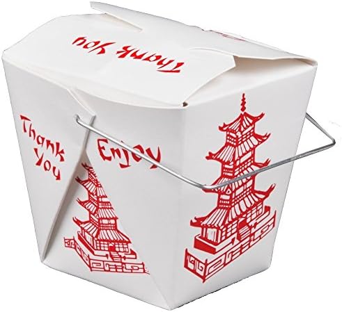 Fold Pak Combo Pack of 25 Take Out Boxes with 25 Chopsticks