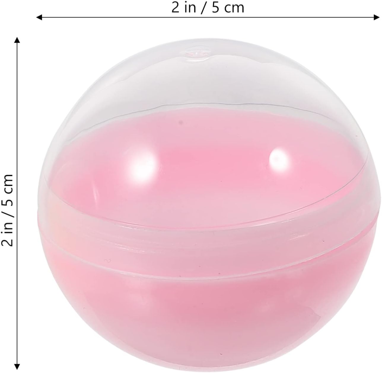 Healifty 50pcs Translucent Macaron Shells 2in Vending Machine Capsules