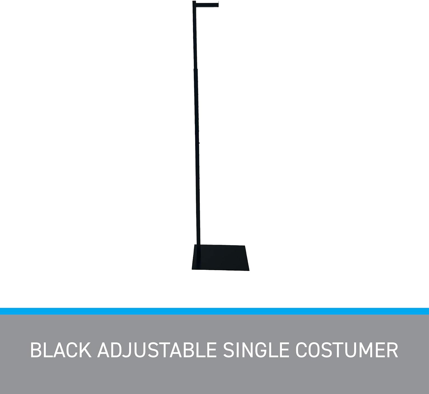 SSWBasics Adjustable Black Clothes Stand - Single Arm