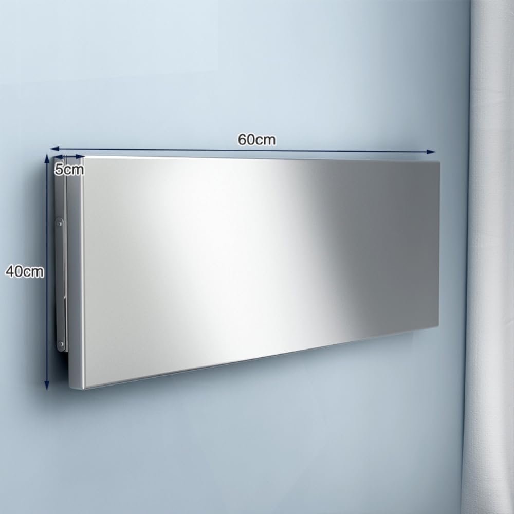 236 x 16 Inch Stainless Steel Folding Wall Shelf