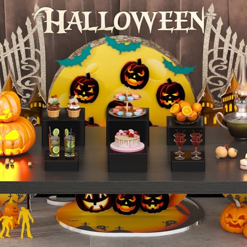 Lifewit 6 7 78 Buffet Risers Set of 3 Black
