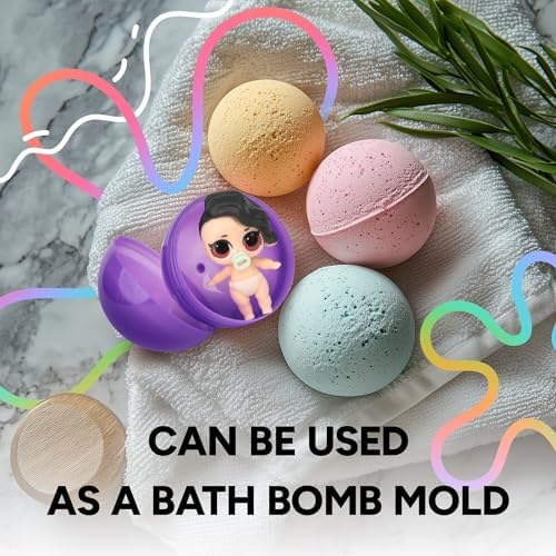 2 Inch Empty Colored Round Capsules 50 Pcs Bulk 7 Colors