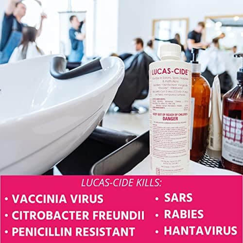 LUCAS-CIDE Pink Disinfectant Surface Sanitizer 16 oz