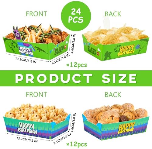 24pcs Llama Game Birthday Food Trays Set