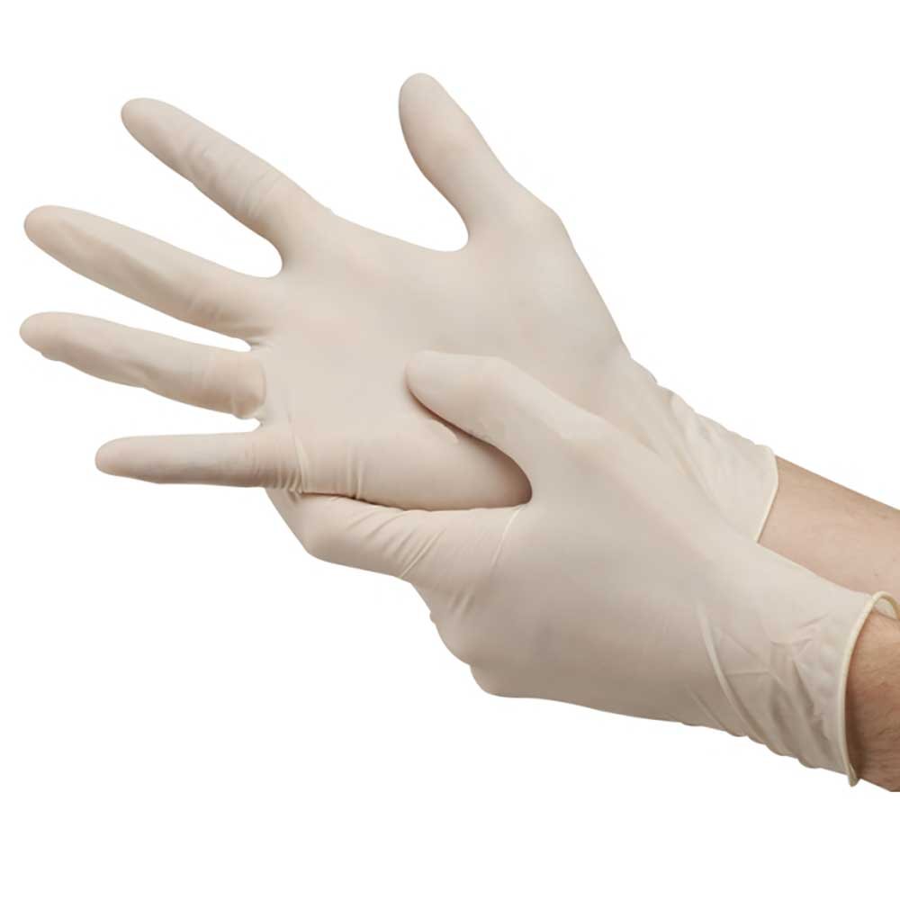 Dynarex Safe-Touch Powder-Free Latex Exam Gloves Large Box of 100