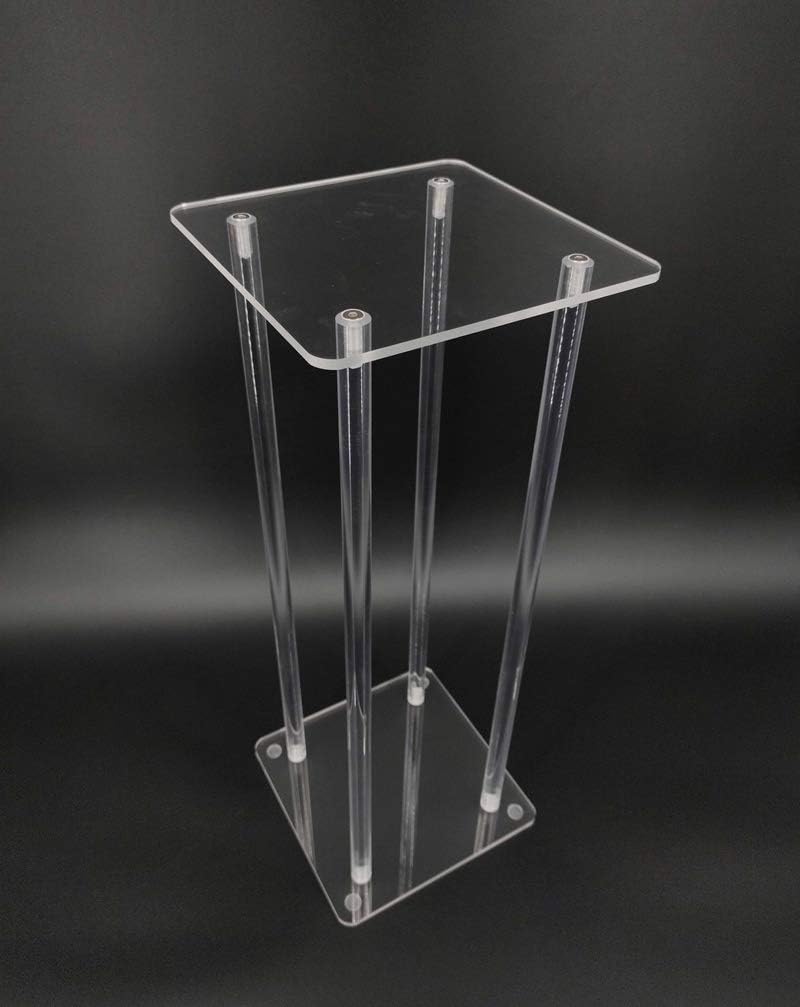 Clear Acrylic Display Riser 24 Inch Tall Pedestal Stand