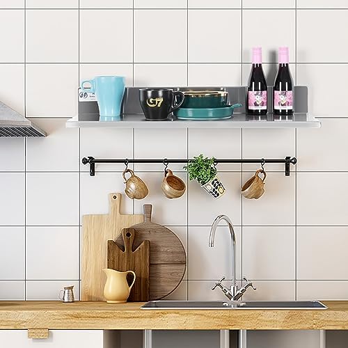 HALLY Stainless Steel Wall Shelf 2 Pack 86x30 Inches 58 lb