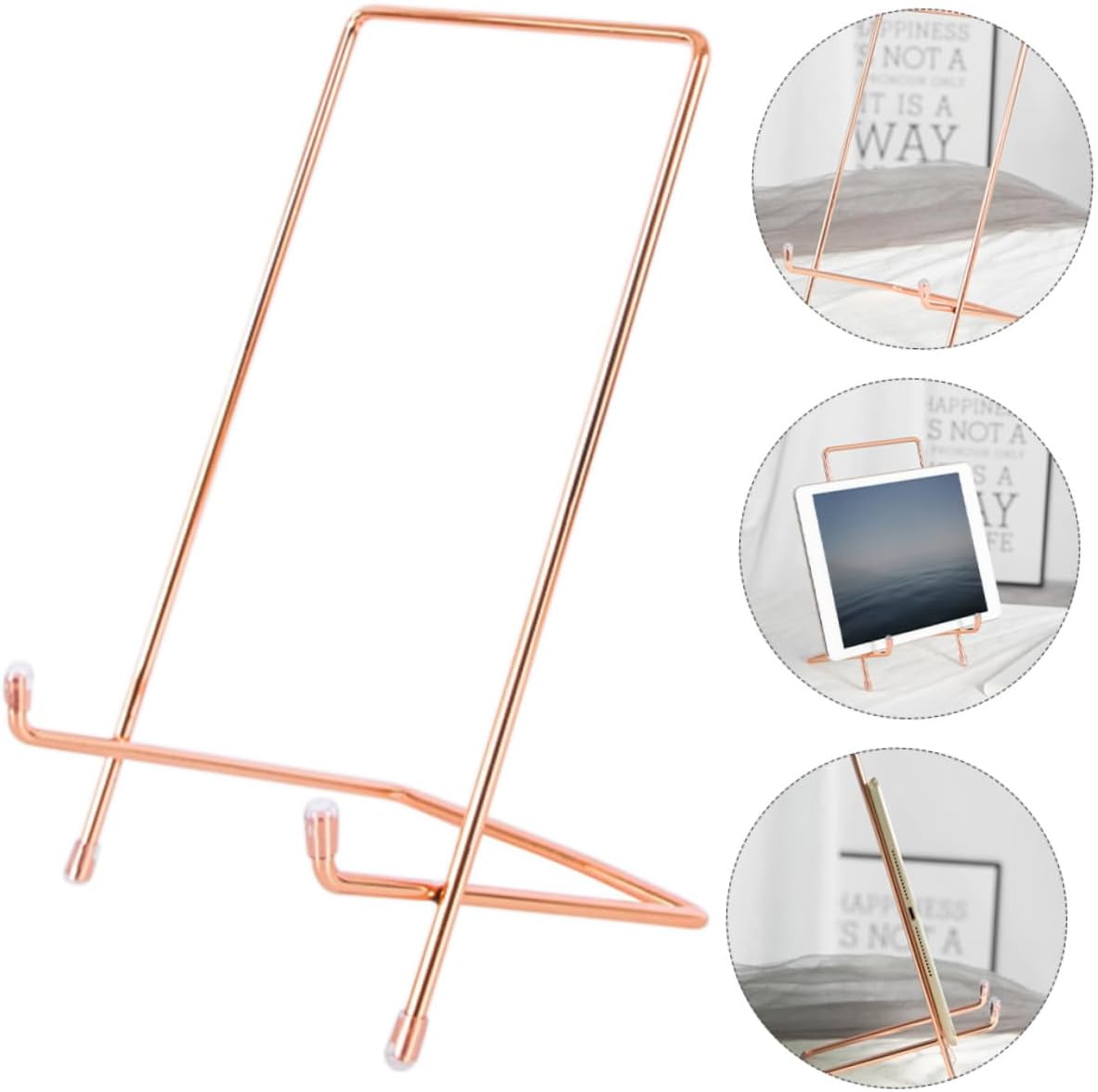 1pc Iron Display Stand for Tablets Artwork Minimalist Metal Holder for Home and Office Use