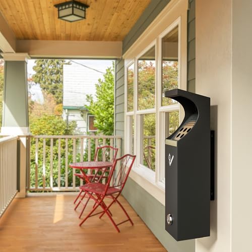 Steel Wall Mounted Trash Disposal Outdoor Commercial