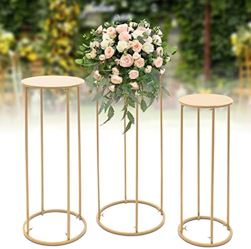 Gold Cylinder Stand for Party Decor 3PC A1 Size