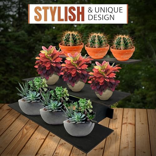 3-Tier Straight Retail Display Stand with Shelves