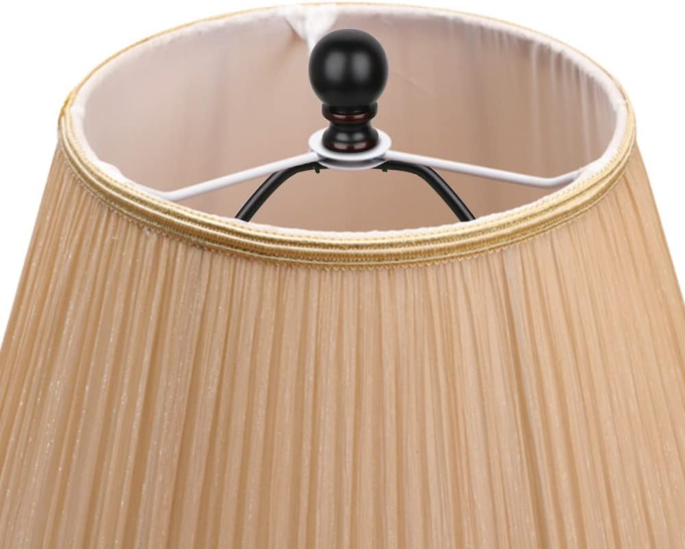 Helunsi 8 Inch Lamp Harp Set with Black Shades