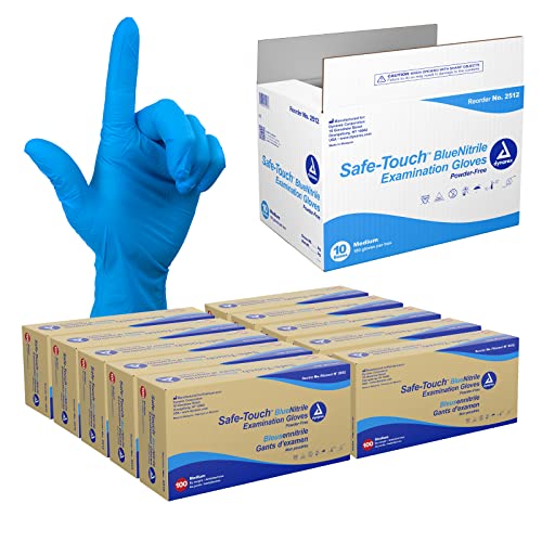Dynarex Nitrile Exam Gloves Medium 100 Count Pack of 10