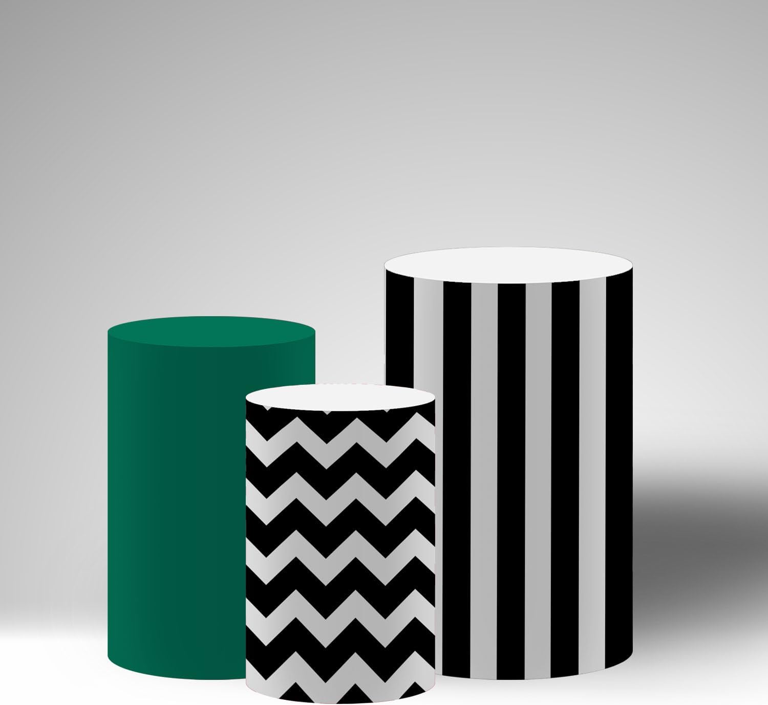 NIVIUS PHOTO Cylinder Display Pedestal Covers Set of 3
