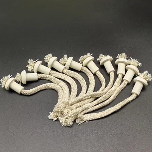 10 Cotton Wicks with Ceramic Holder for Alcohol Lamp Lab Use