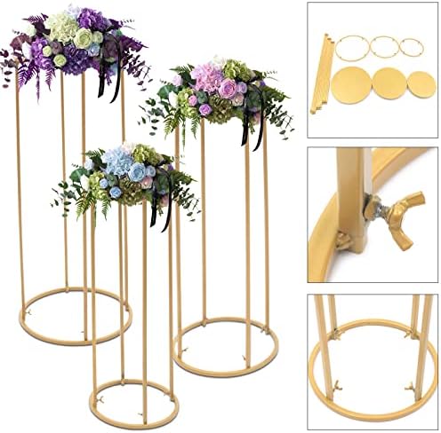 Gold Cylinder Stand for Party Decor 3PC A1 Size