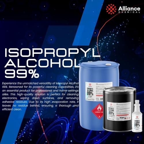 99 Isopropyl Alcohol 8 Quart Bottles with Spray Tops for Industrial Cleaning