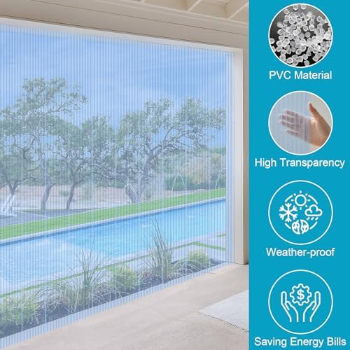 Toriexon Plastic Vinyl Strip Curtain 8 x 76
