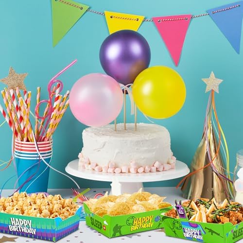 24pcs Llama Game Birthday Food Trays Set