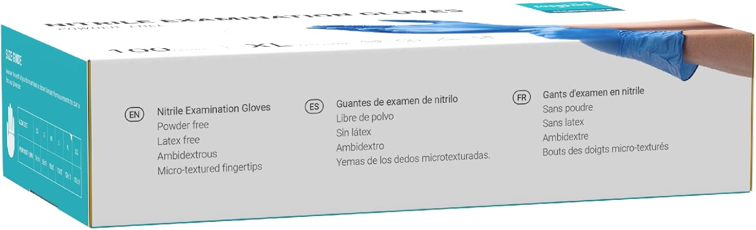 EUROPAPA Nitrile Exam Gloves Pack of 100