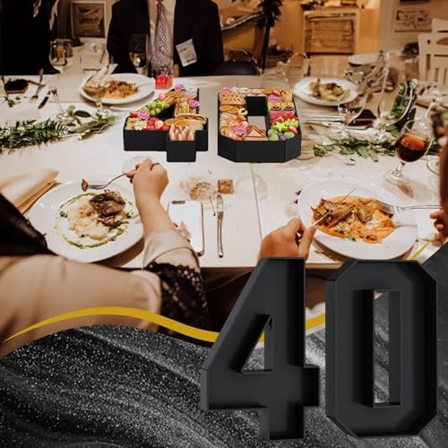 40 Fillable Cardboard Numbers for Birthday Party Decor