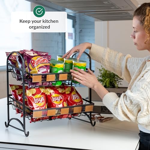 Candy Display Rack Stackable Snack Organizer Countertop Organizer 1-Pack