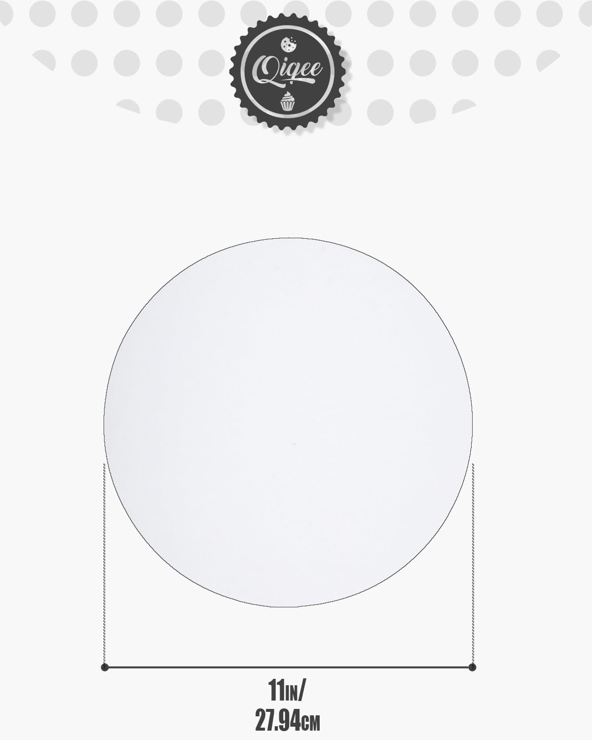 Qiqee 11 Inch White Cake Boards 40 Packs
