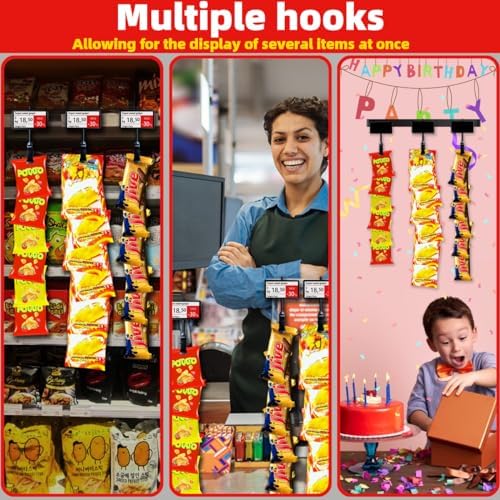 Hanging Merchandise Strips with Hooks for Retail Displays