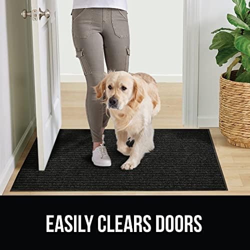 GORILLA GRIP Traffic Guard Door Mat 29x17 Jet Black