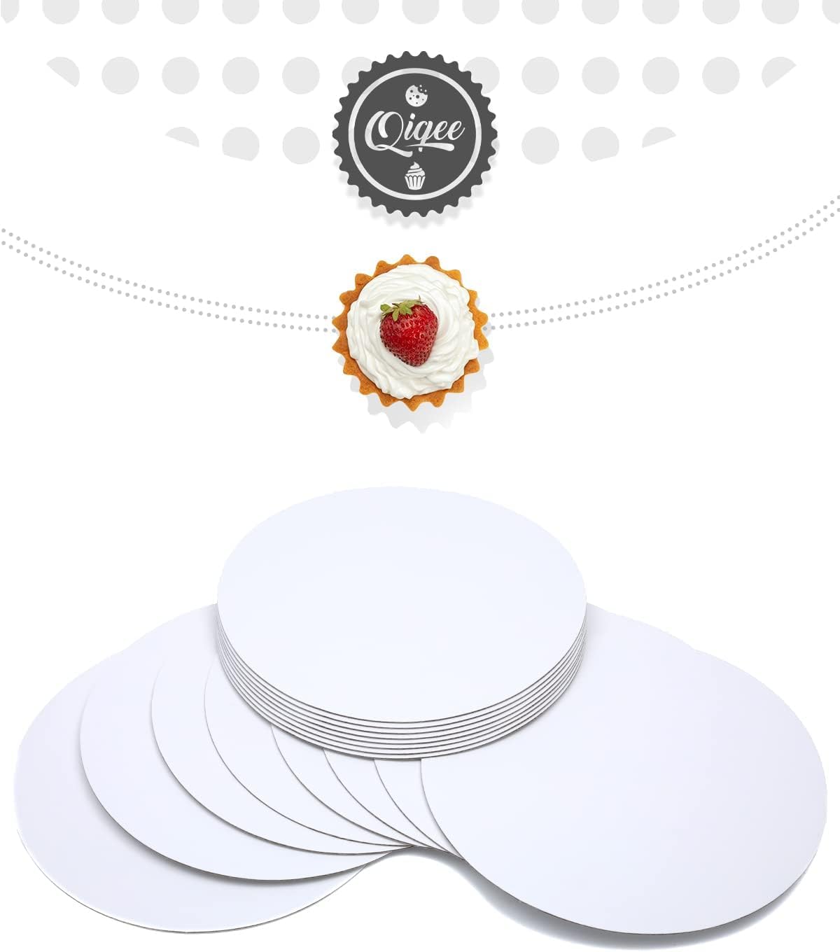 Qiqee 11 Inch White Cake Boards 40 Packs