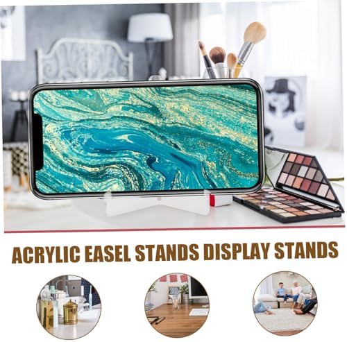 Cabilock 22Pcs Acrylic Easel Stand for Plates Photos Artworks Home Decor Display