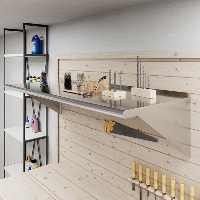 Heavy Duty Stainless Steel Wall Shelf 24x60