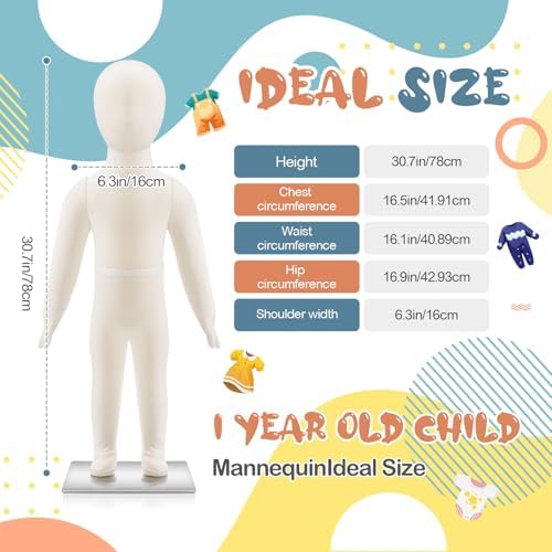 DoubleFill Kids Mannequins 1 Year Old 2 Pcs Set