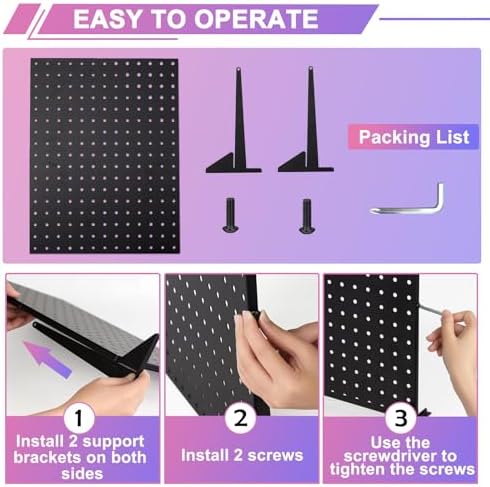 Peg Board Display Stand with 12 Hooks Black Metal Tabletop Organizer
