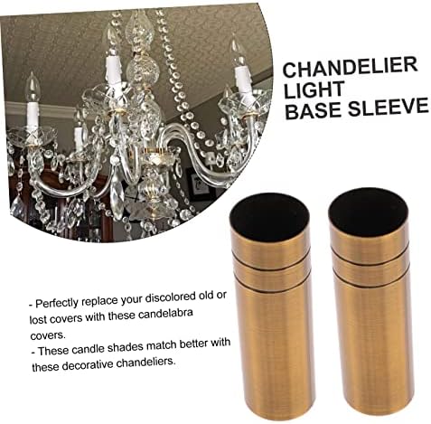 2pcs Chandelier Base Cover Lamp Holder Tube Sleeve for Crystal Chandelier