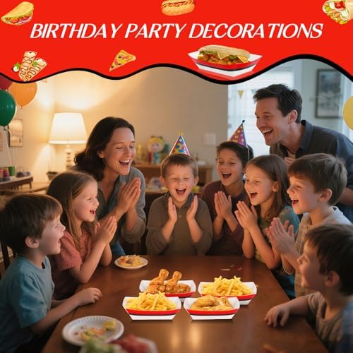 Baderke 100 Pcs Disposable Food Trays for Parties