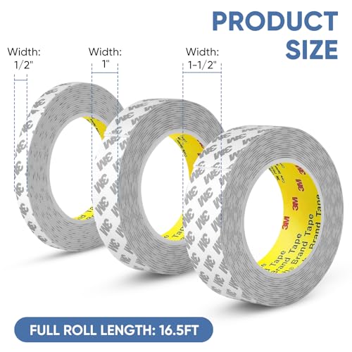 Double Sided Foam Tape for Alarm Sensors and Home Decorations 12in x 165ft