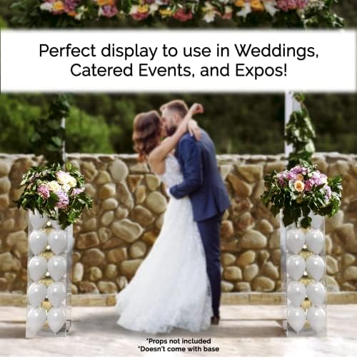 Clear Platform Display Box 12x12x40 Inch Pedestal Cube No Lid