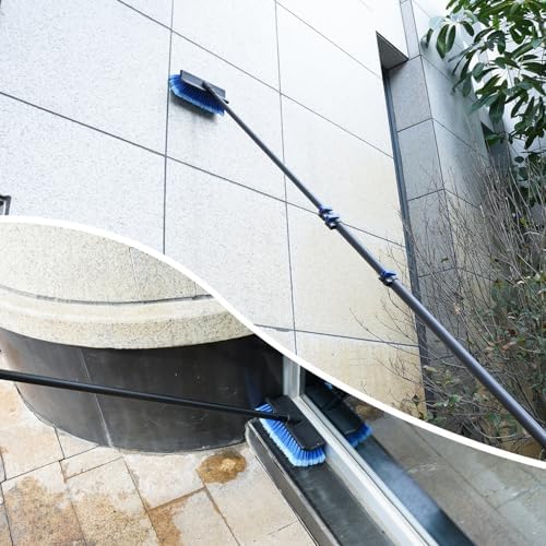 DOBEN 47-24FT Carbon Fiber Telescopic Pole with Car Wash Brush Head