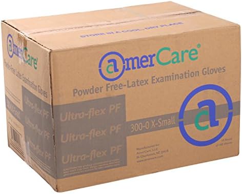 AmerCare Ultra Flex Powder Free Latex Exam Gloves