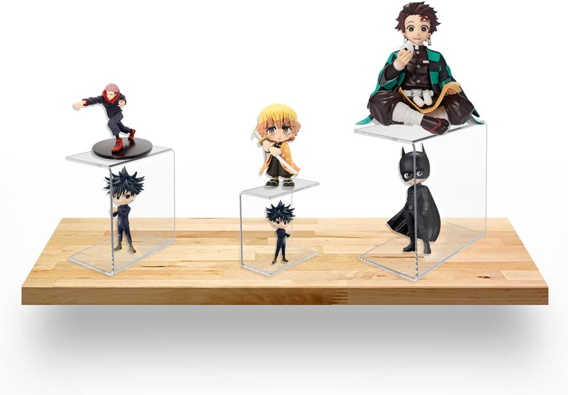2 Sets Acrylic Display Risers With 3 Sizes