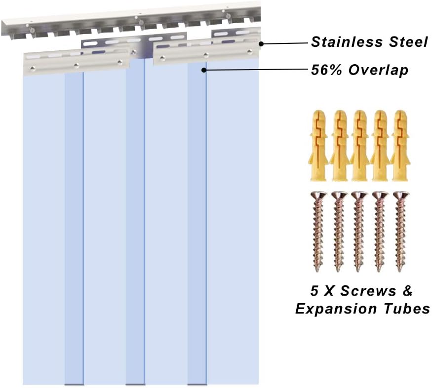 VIZ-PRO 6PCS Freezer Door Curtain Strip