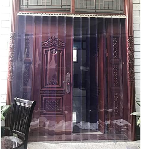 NOSYI Blue PVC Ribbed Strip Curtain 10pcs