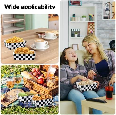 Rainmae 48 Pcs Race Car Food Boats Party Trays
