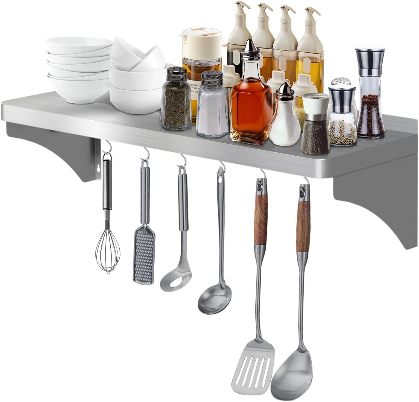 VENFAN 12x36 Stainless Steel Wall Shelf