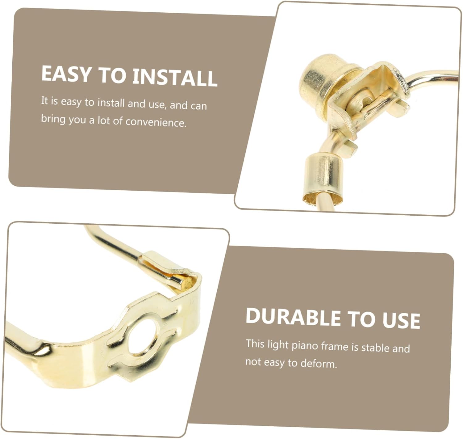 POPETPOP Vintage Brass Lampshade Holder Set
