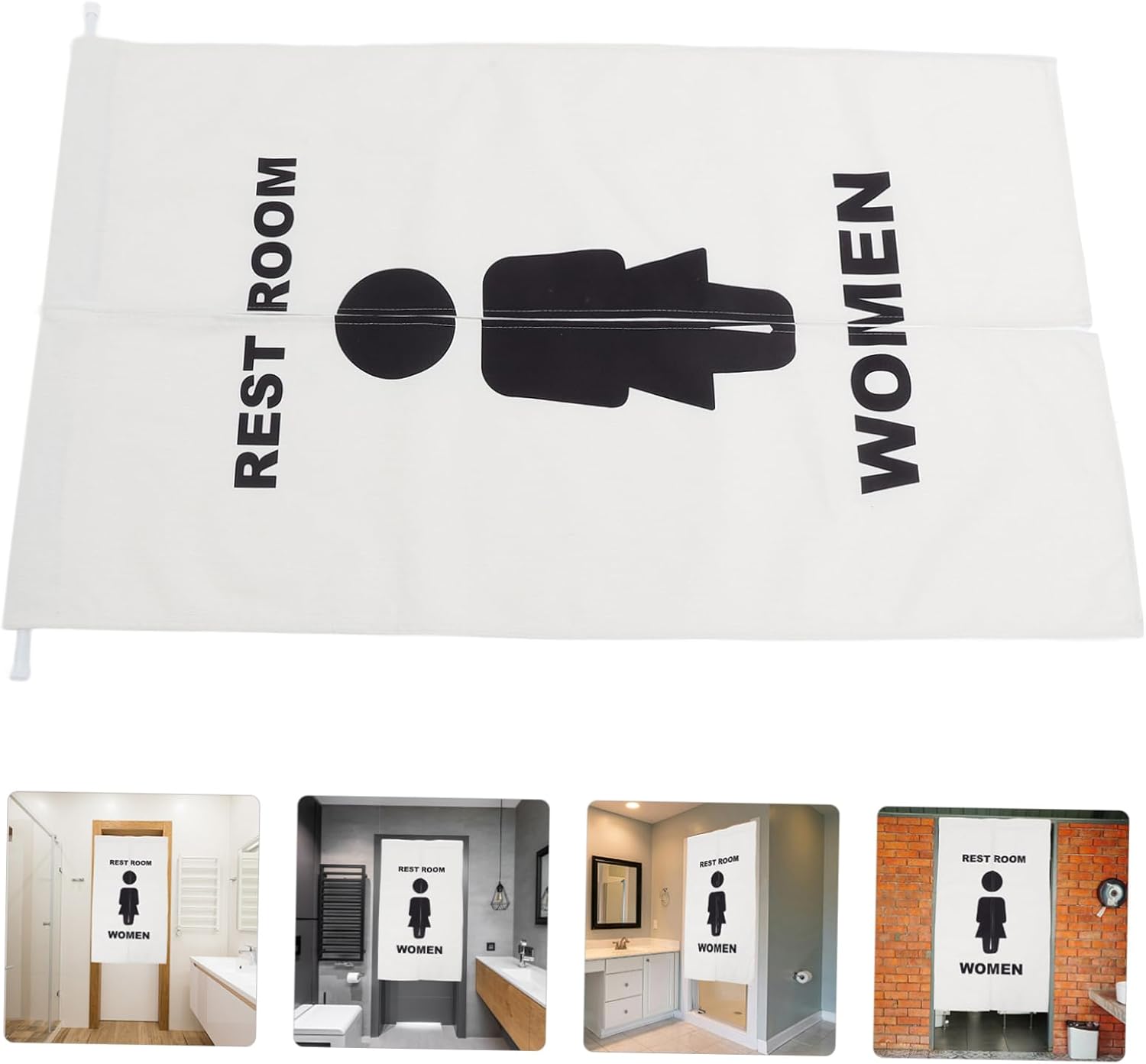 Zerodeko Public Restroom Privacy Curtain for Business Use