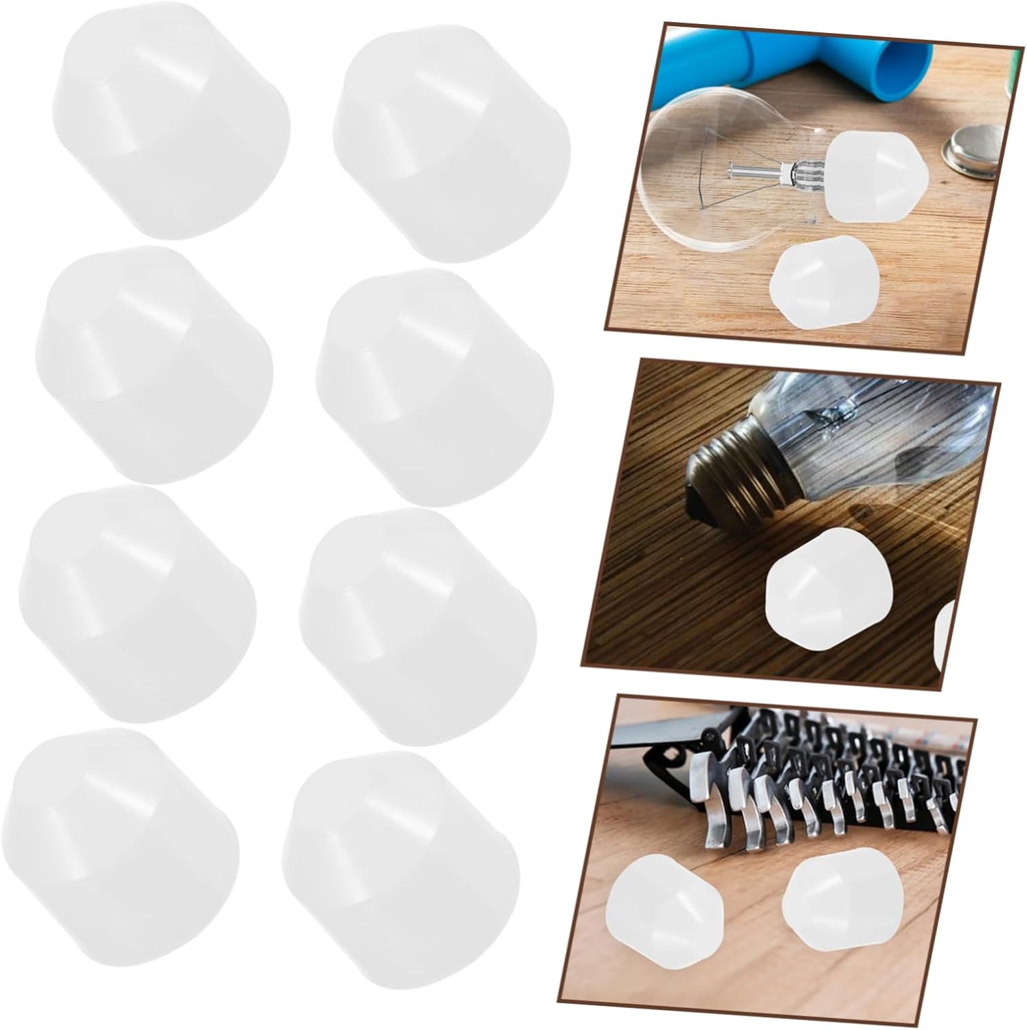 NUOBESTY 50pcs E27 Lamp Socket Protective Covers for Light Holder Cups