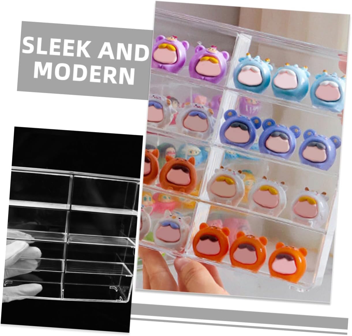 2pcs Display Case Stand for Collectibles and Car Models